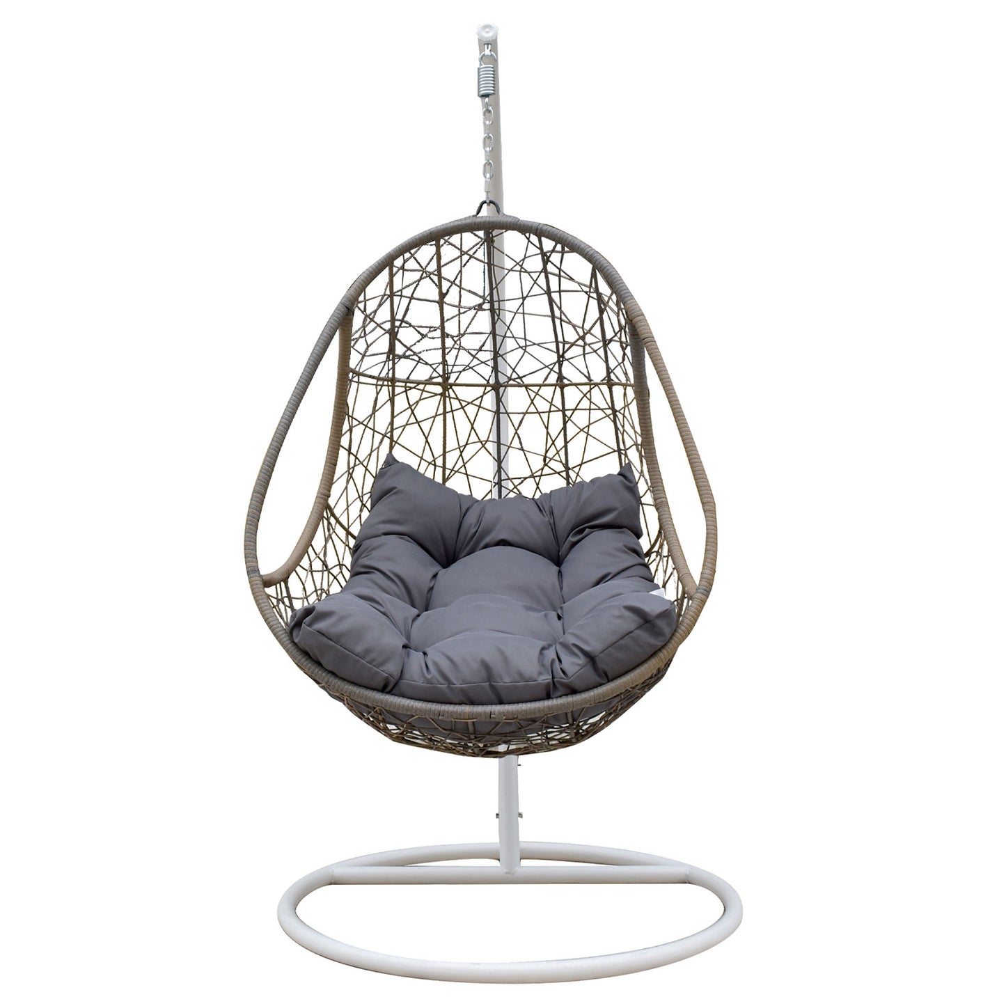 Arcadia Furniture Rocking Egg Chair - Oatmeal and Grey-1878615032561012739