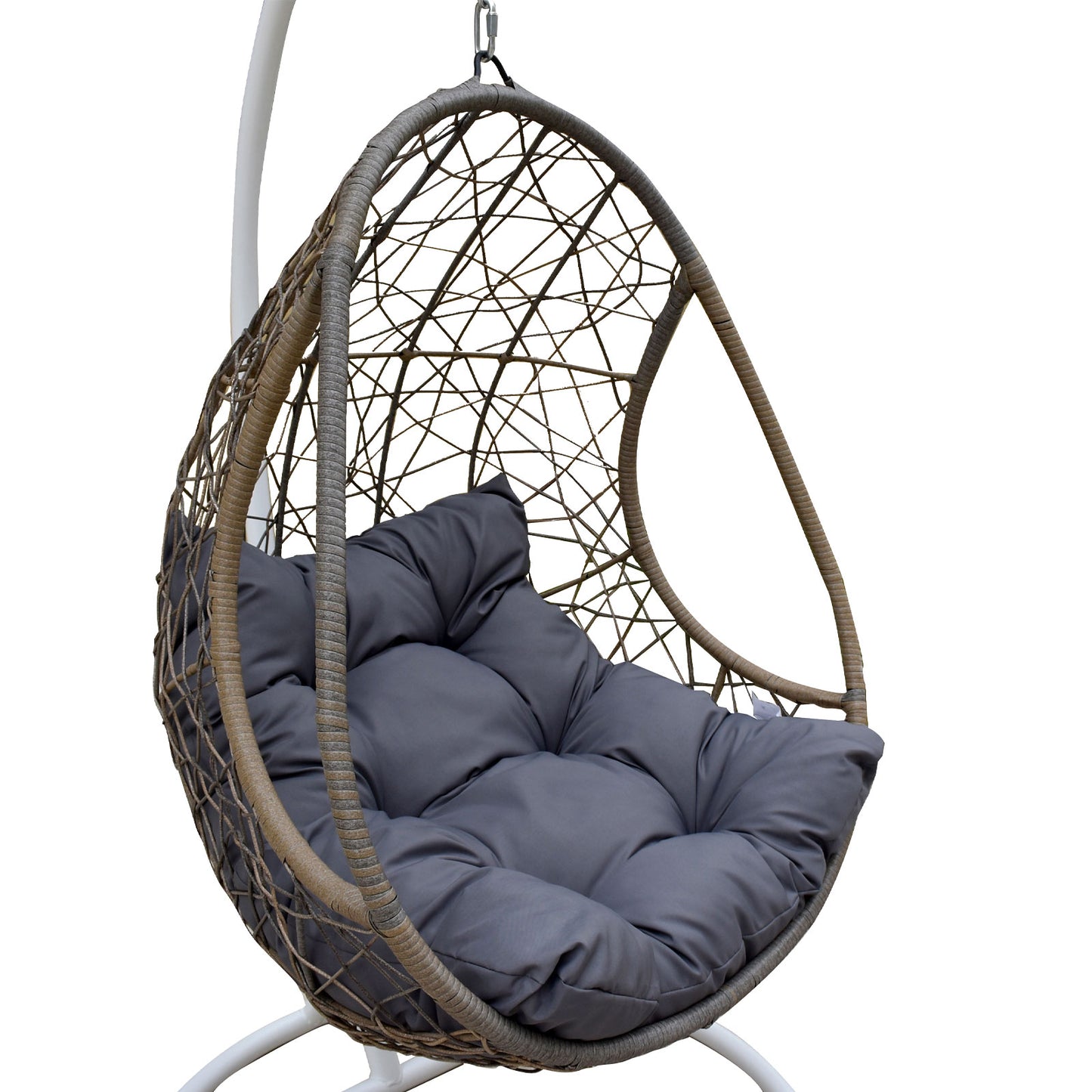 Arcadia Furniture Rocking Egg Chair - Oatmeal and Grey-1878615032561012741