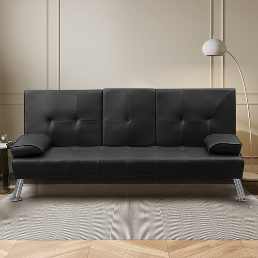 Levede Sofa Bed Adjustable Recliner Black-1864183319172878342