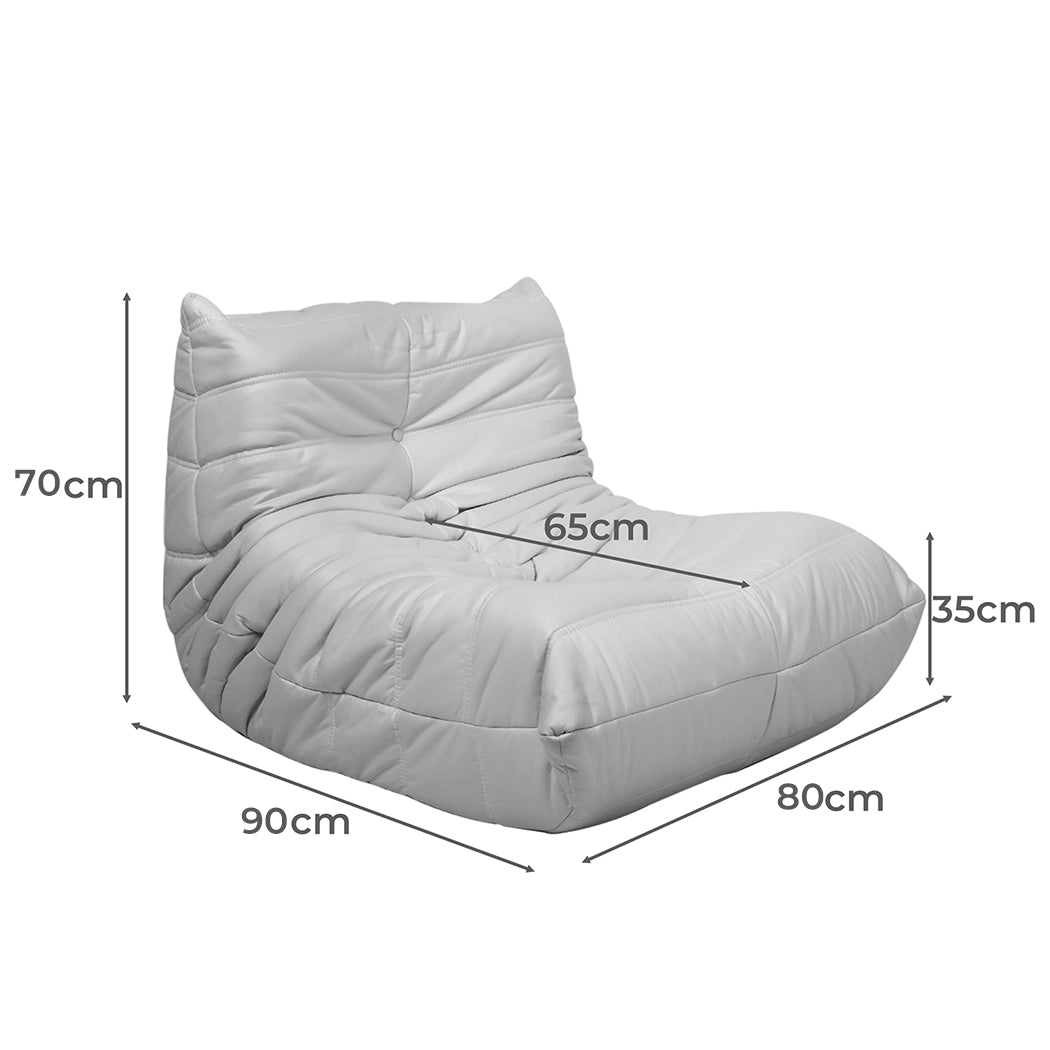 Levede Floor Chair Caterpillar Sofa Grey-1864184586221785090