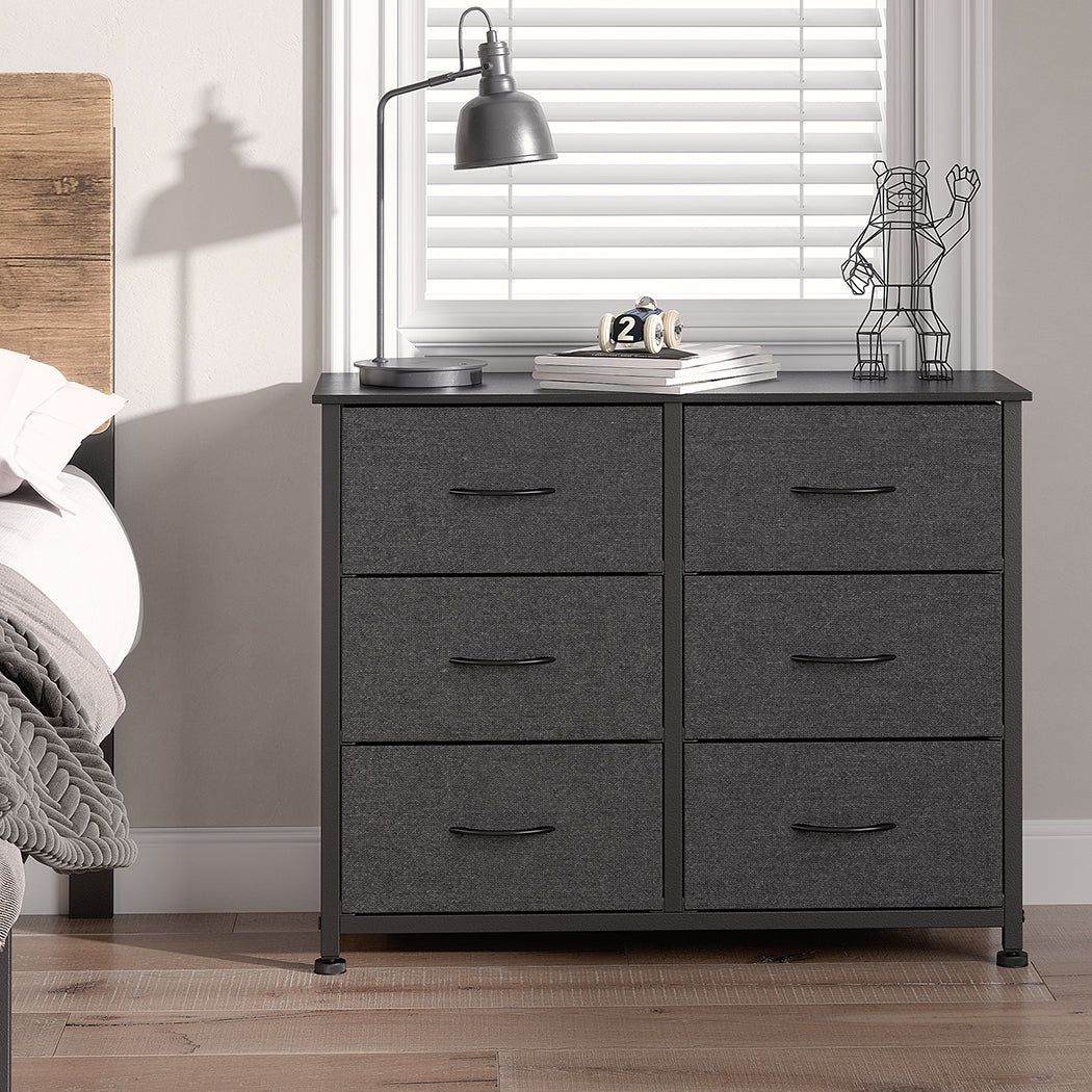 Levede Storage Cabinet Tower Chest Dark Grey-1864183275535339527