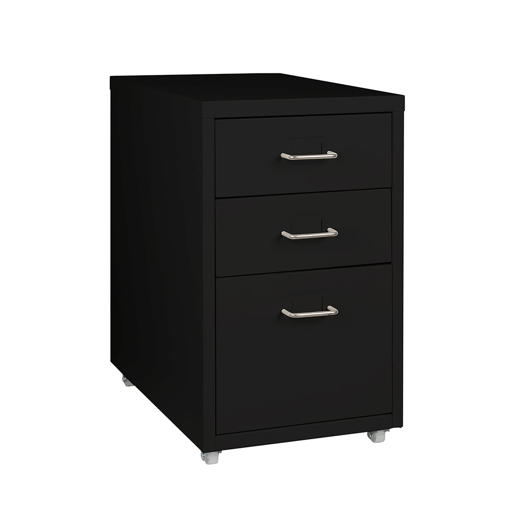 Levede 3 Drawer Office Drawers Cabinet Black-1864184249398202368