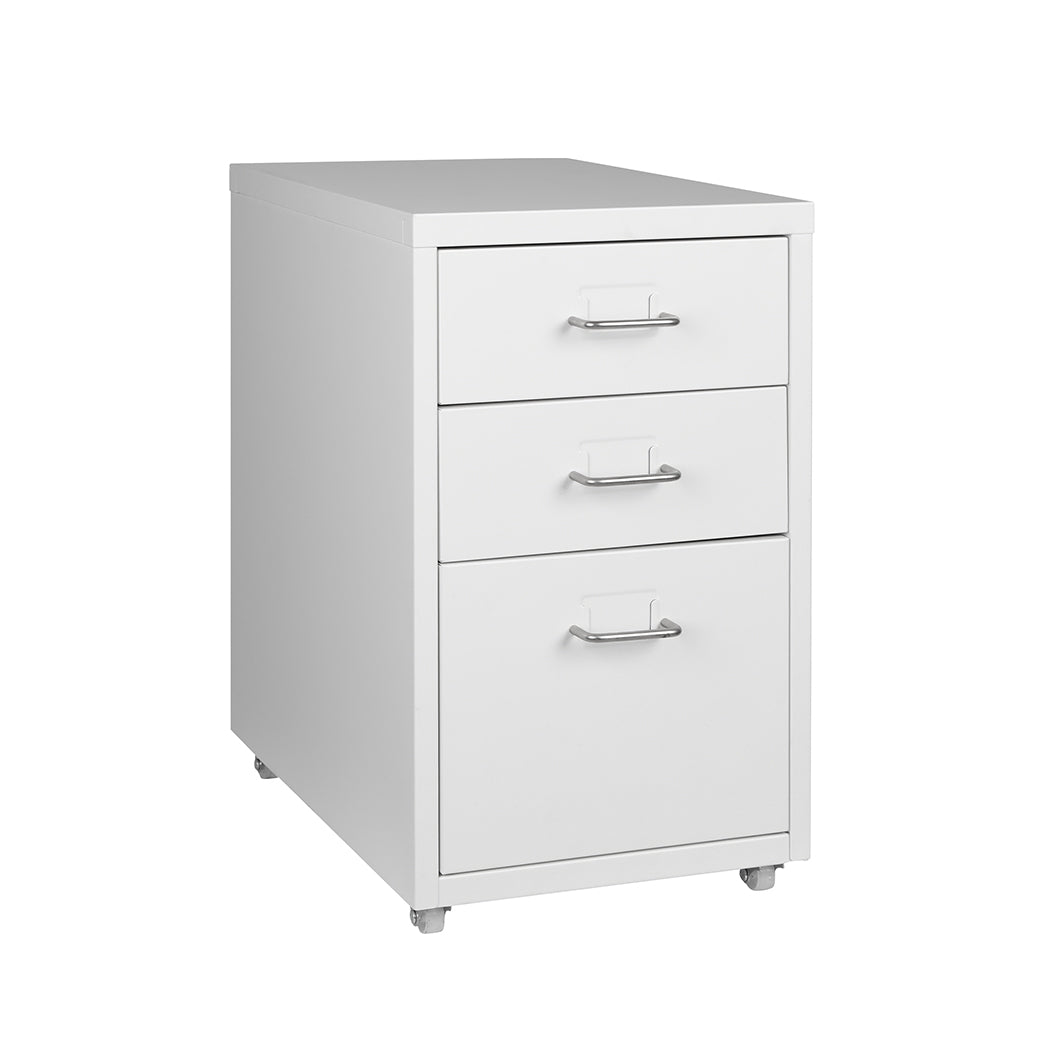 Levede 3 Drawer Office Drawers Cabinet White-1864184249813438464
