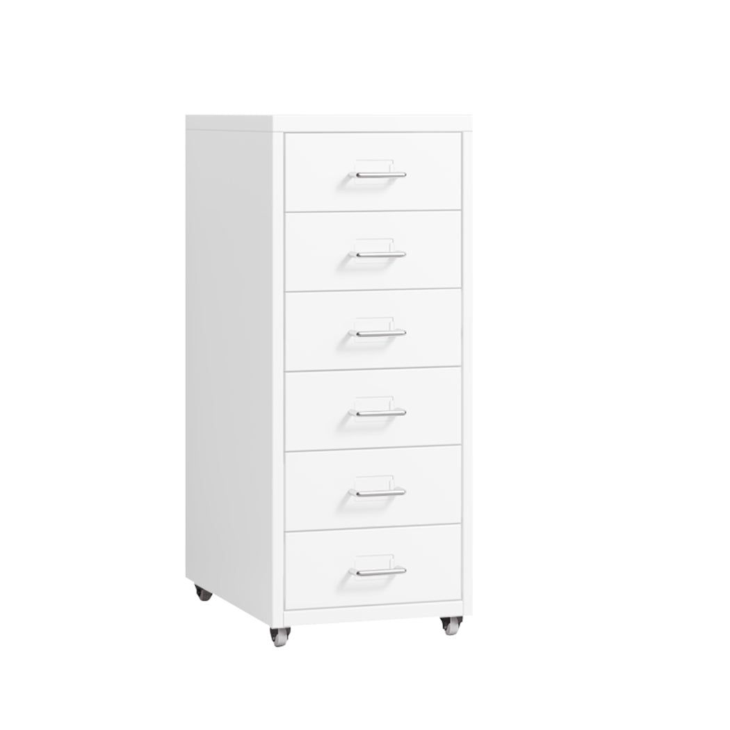 Levede 6 Drawer Office Cabinet Drawers White-1864184251344359424