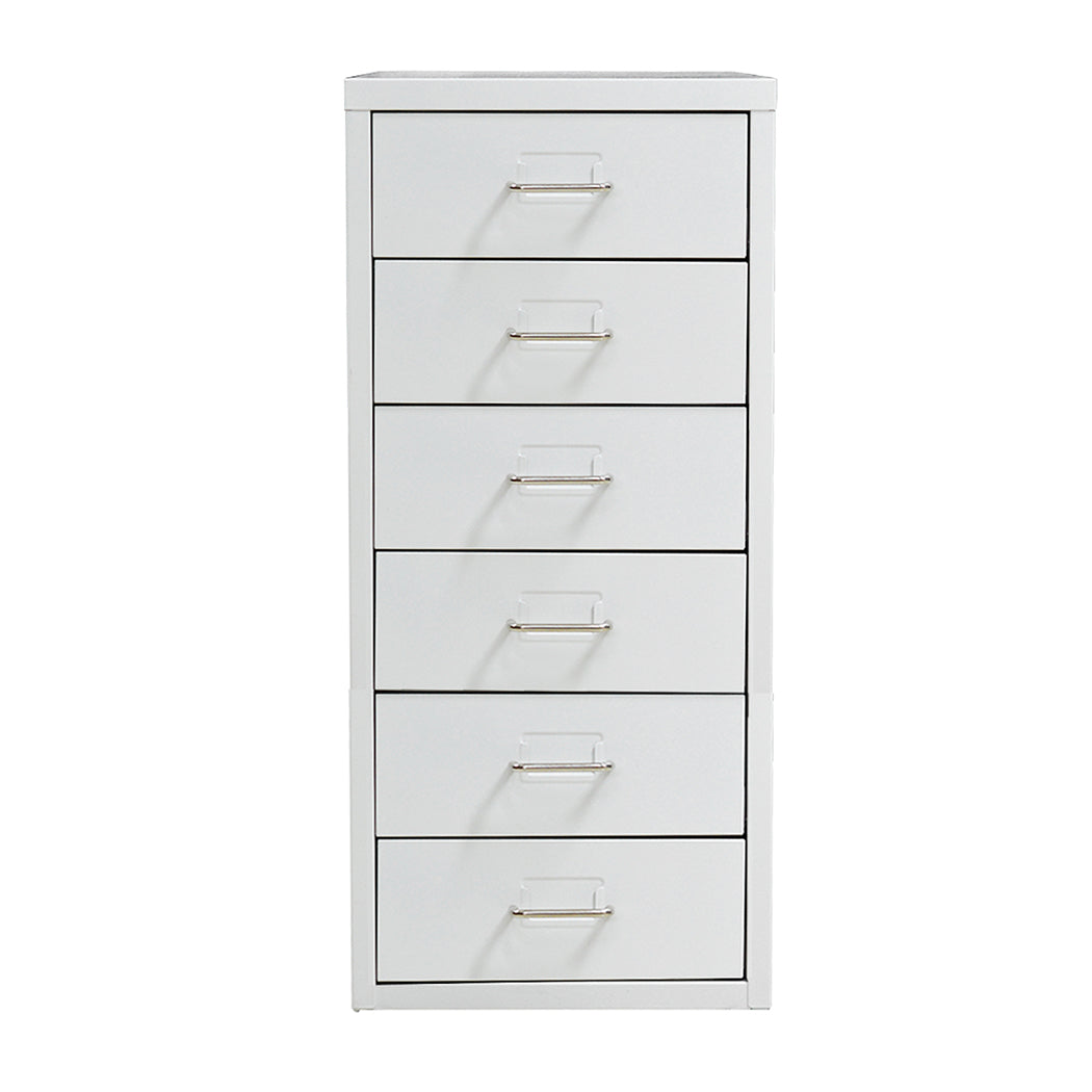 Levede 6 Drawer Office Cabinet Drawers White-1864184251344359425