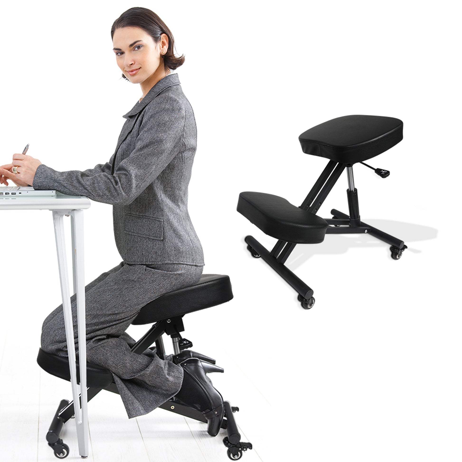 Levede Kneeling Chair Computer Ergonomic Black-1864183318107525126