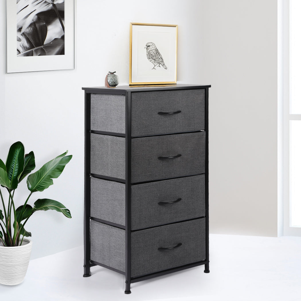Levede Storage Cabinet Tower Chest Dark Grey-1864183276449697798