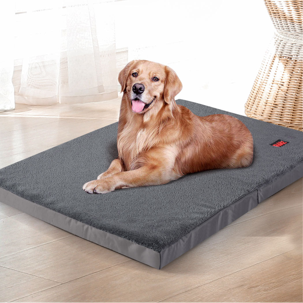 PaWz Pet Bed Foldable Dog Puppy Beds Grey Large-1864184306482679814