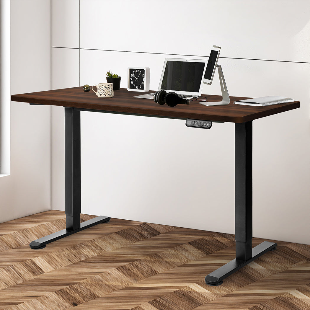 Levede Motorised Standing Desk Adjustable 120cm Walnut 800x 1.5MM-1864183326345138182