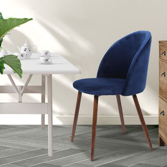 Levede 2x Dining Chairs Seat French Navy-1864183273765343238