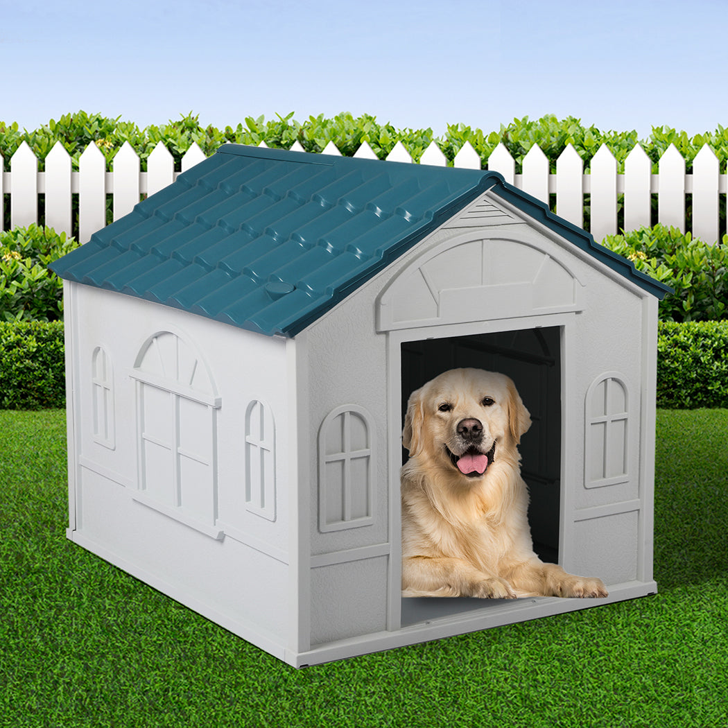 PaWz Dog Kennel Outdoor Indoor Pet Plastic L Blue-1864184512586584070