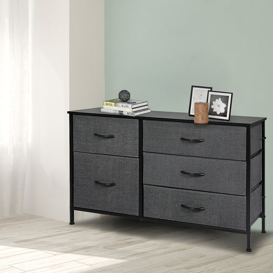 Levede Storage Cabinet Tower Chest Dark Grey-1864183284792168454