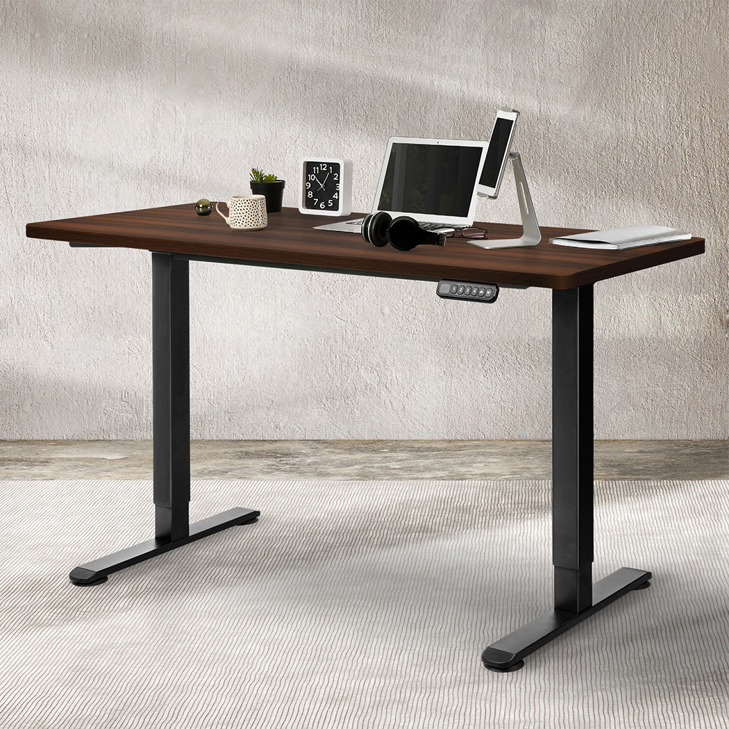 Levede Motorised Standing Desk Adjustable 120cm Walnut 800x 1.5MM-1864183326345138183