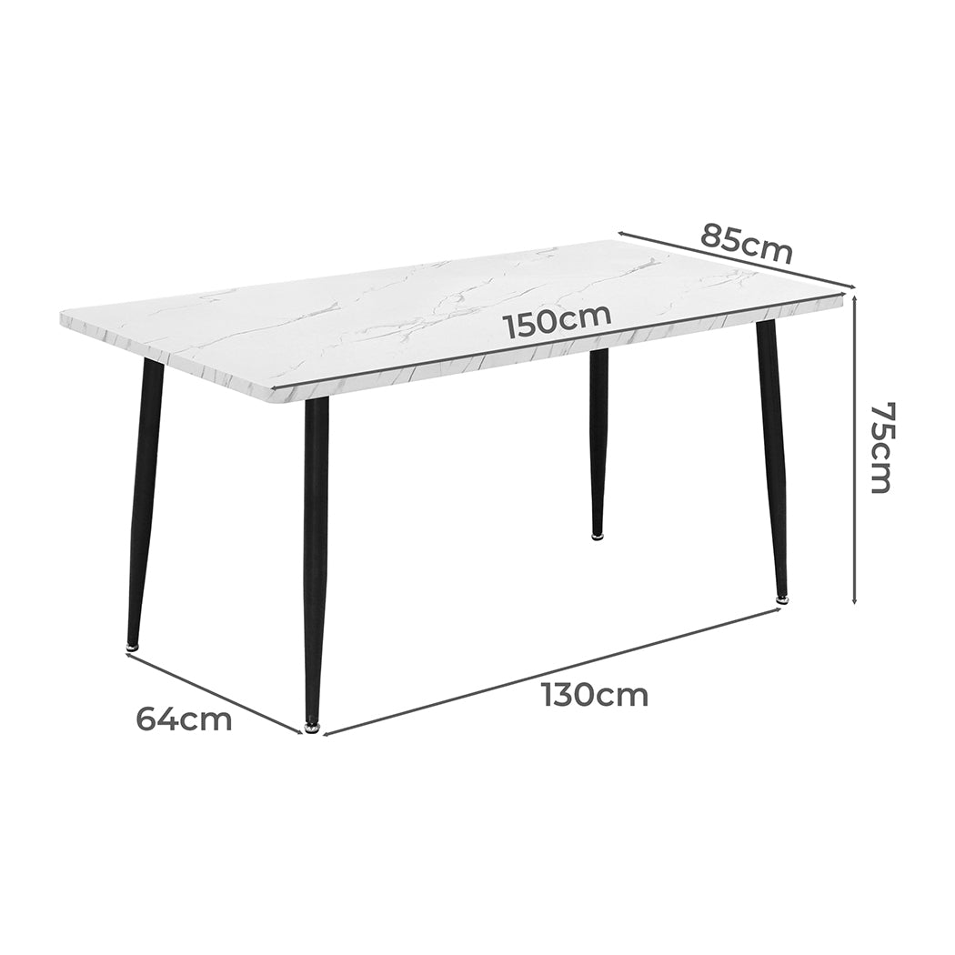 Levede Steel Dining Table 4-6 Seater 150cm-1869883063362785282