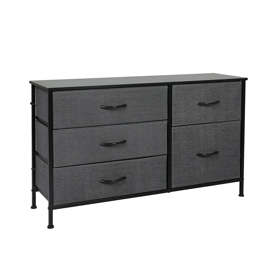 Levede Storage Cabinet Tower Chest Dark Grey-1864183284792168448