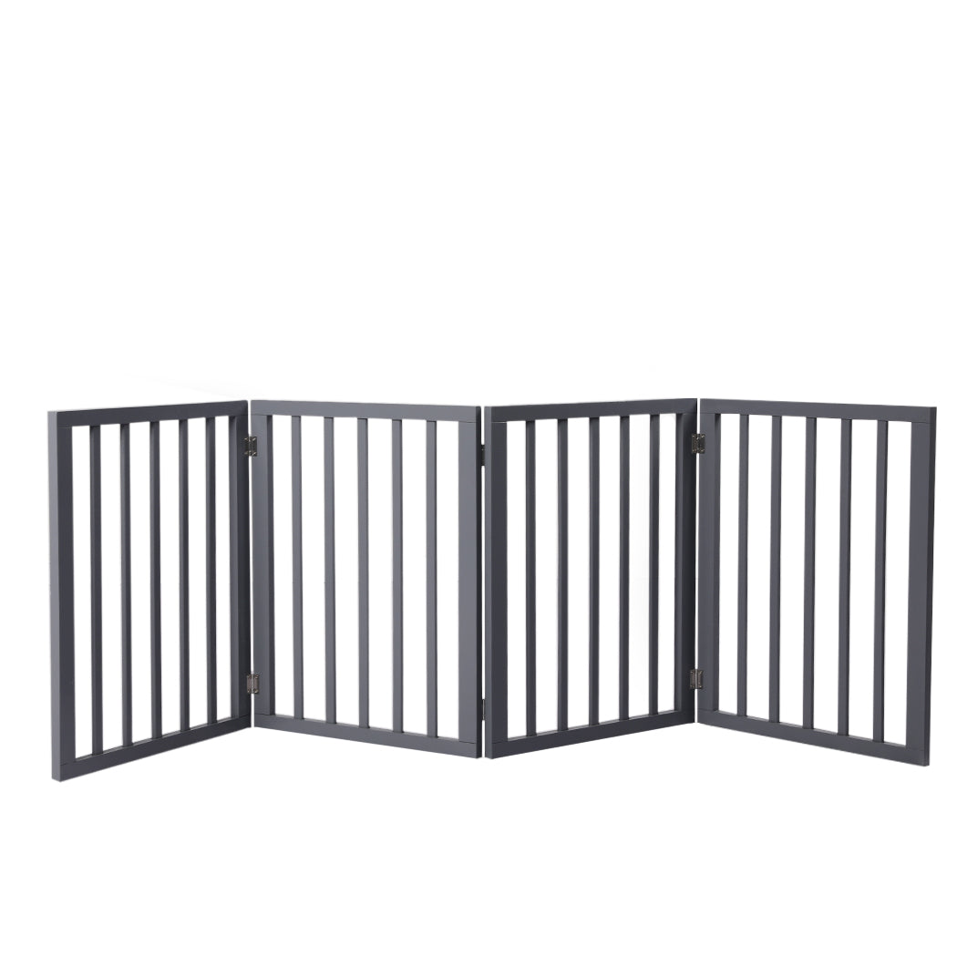 Wooden Pet Gate Dog Fence Retractable Grey 600x 3MM-1864184510149693440