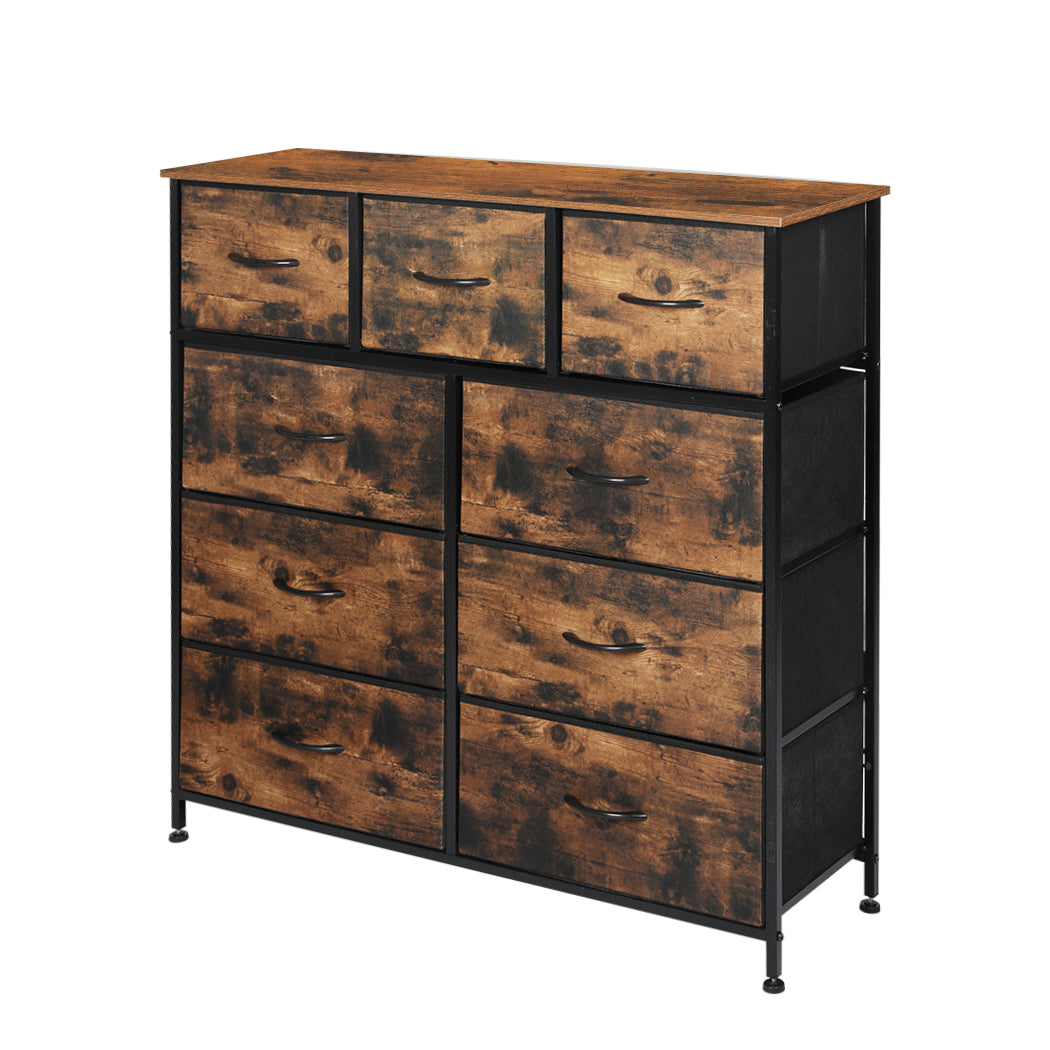 Levede Storage Cabinet Tower Chest Brown Fold-1864183285480034304