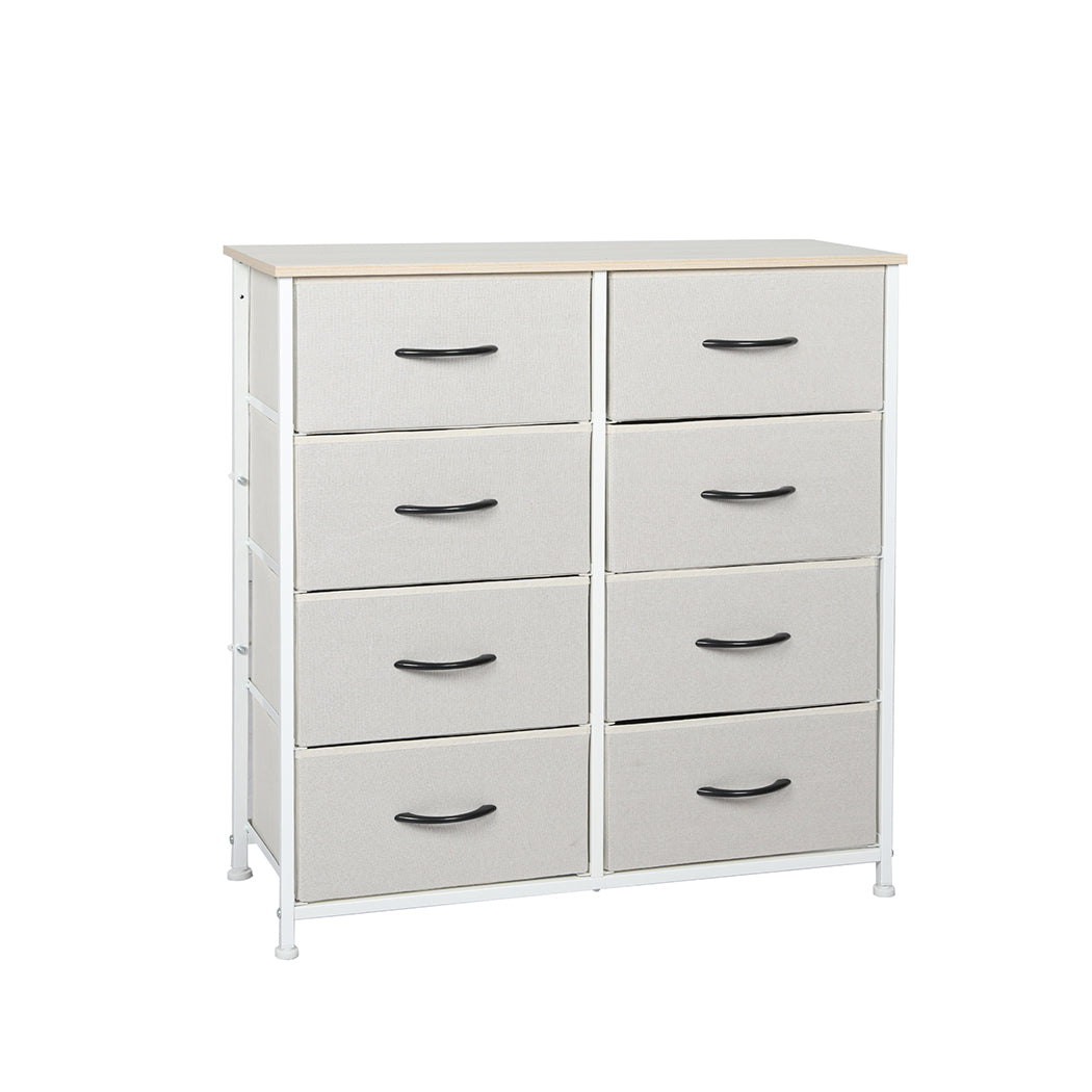 Levede Storage Cabinet Tower Chest Beige-1864183275975741440