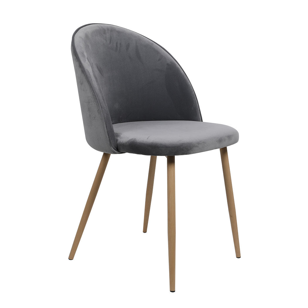 Levede 2x Dining Chairs Seat French Grey-1864183273337524224