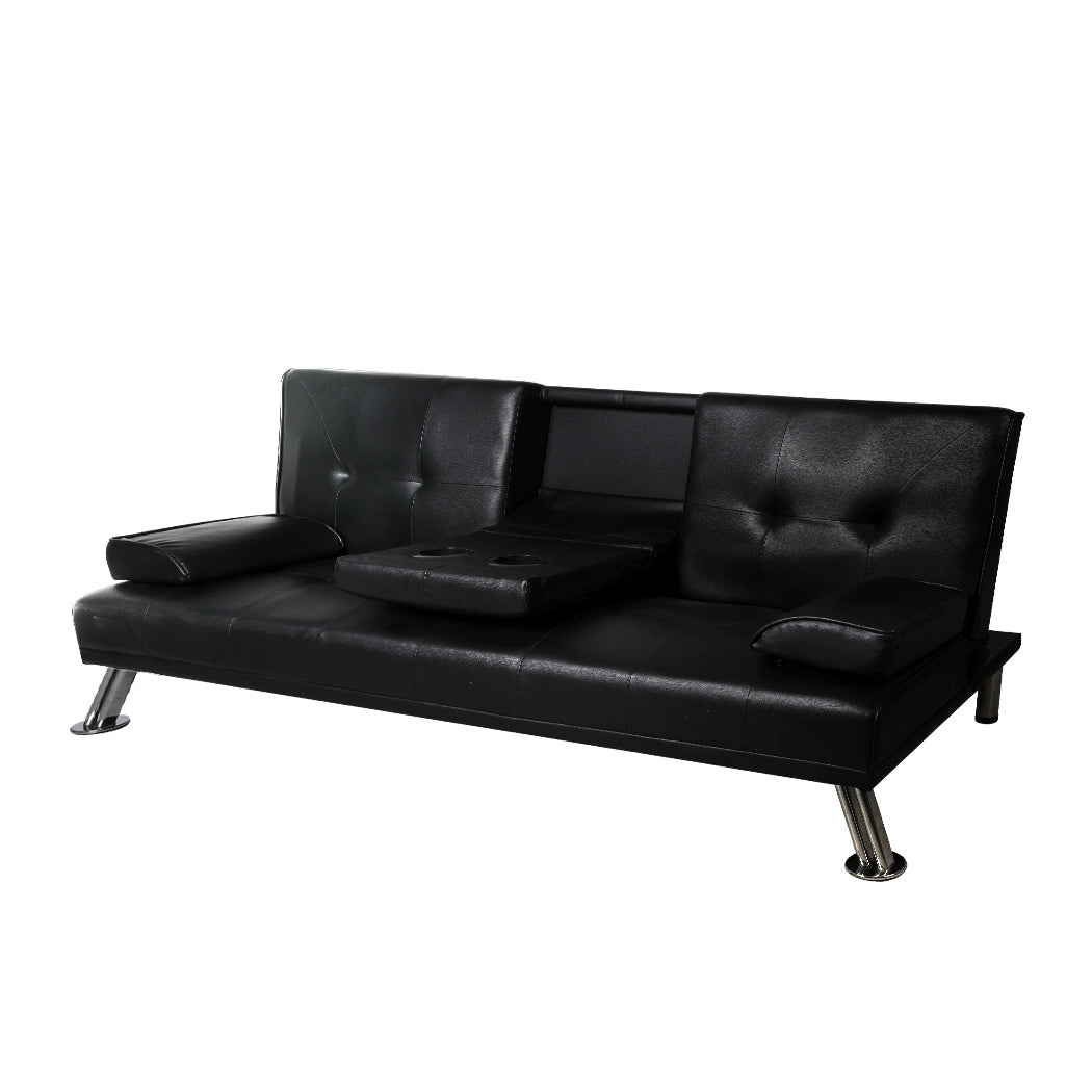 Levede Sofa Bed Adjustable Recliner Black-1864183319172878336
