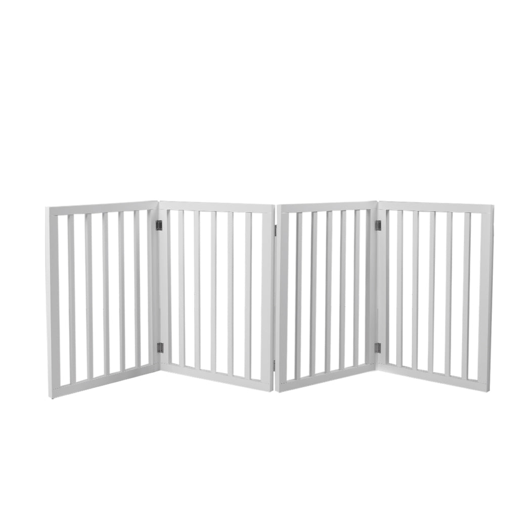 Wooden Pet Gate Dog Fence Retractable White 600x 3MM-1864184510288105472