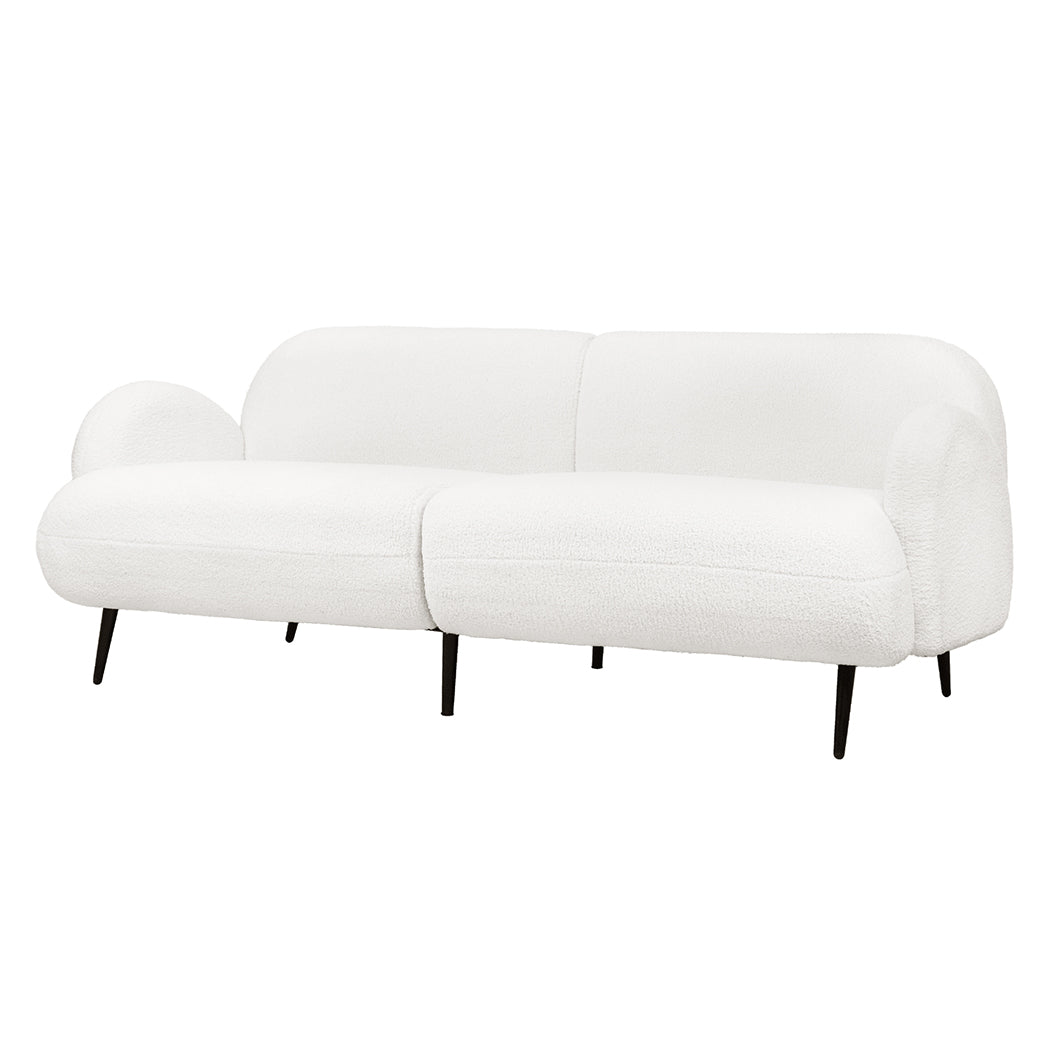 Levede Cloud Sofa 3 Seater Sherpa Fleece White-1869883070216278016