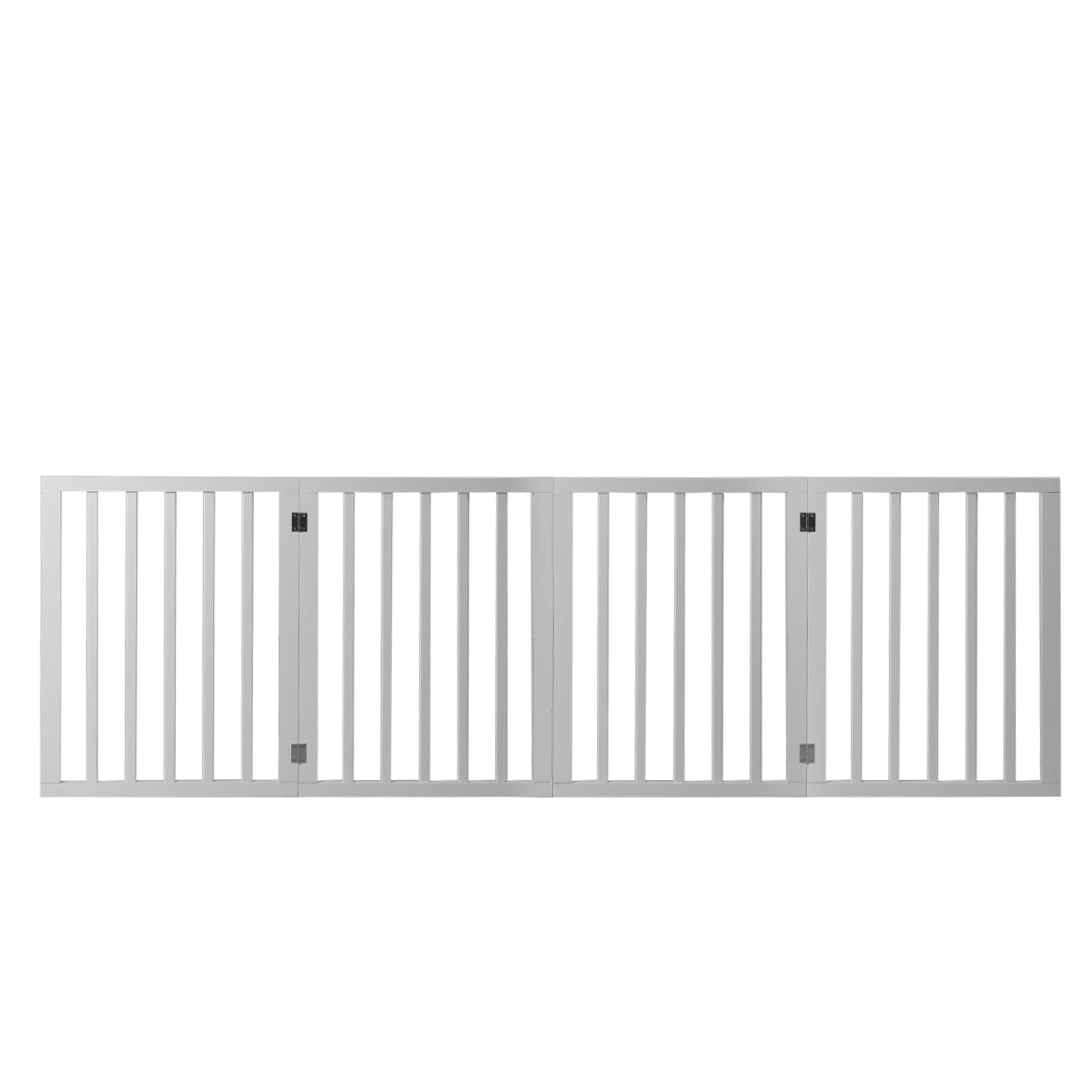 Wooden Pet Gate Dog Fence Retractable White 600x 3MM-1864184510288105473