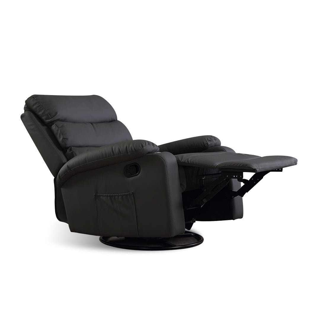 Levede Massage Chair Recliner 360 Swivel Black-1864184460451385345