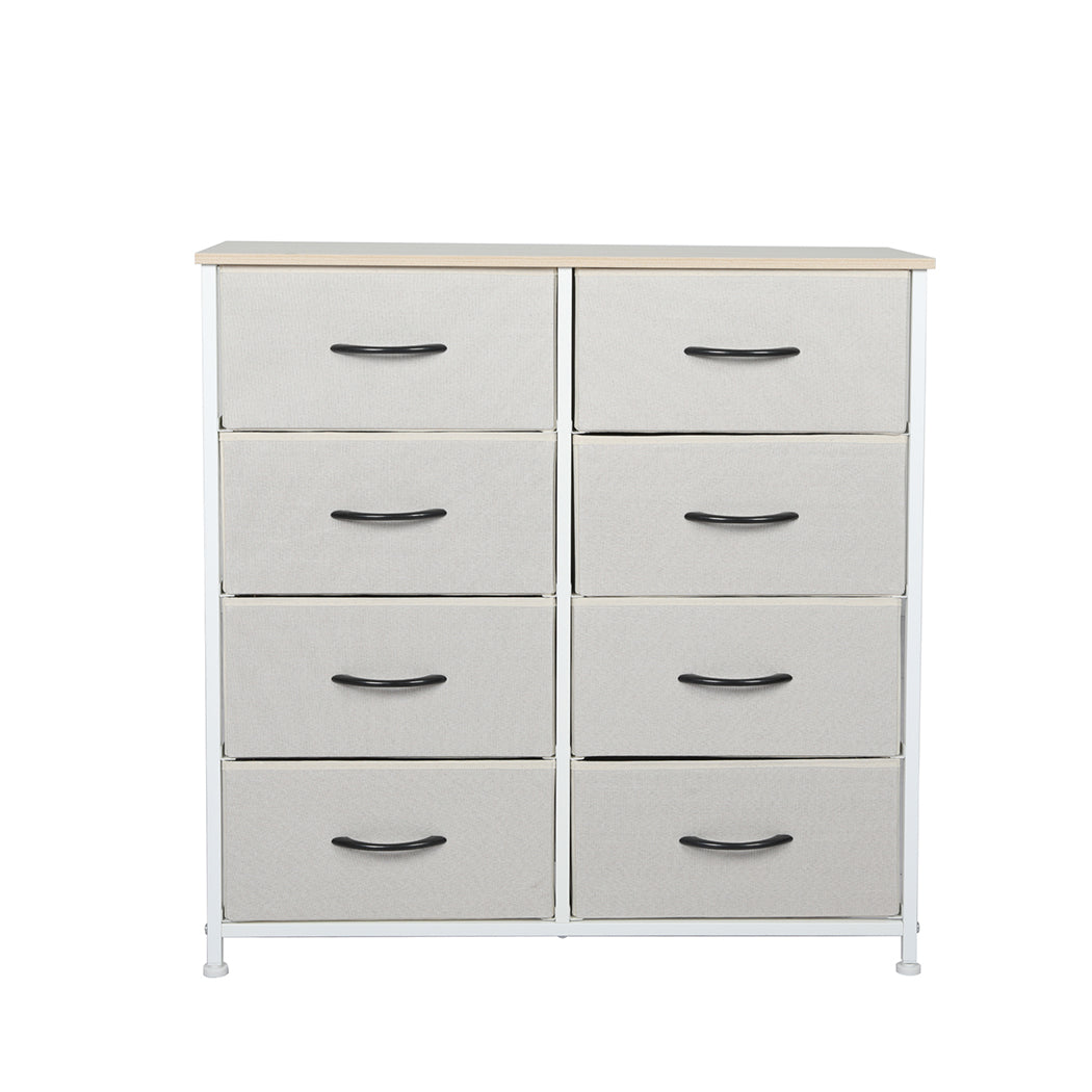 Levede Storage Cabinet Tower Chest Beige-1864183275975741441