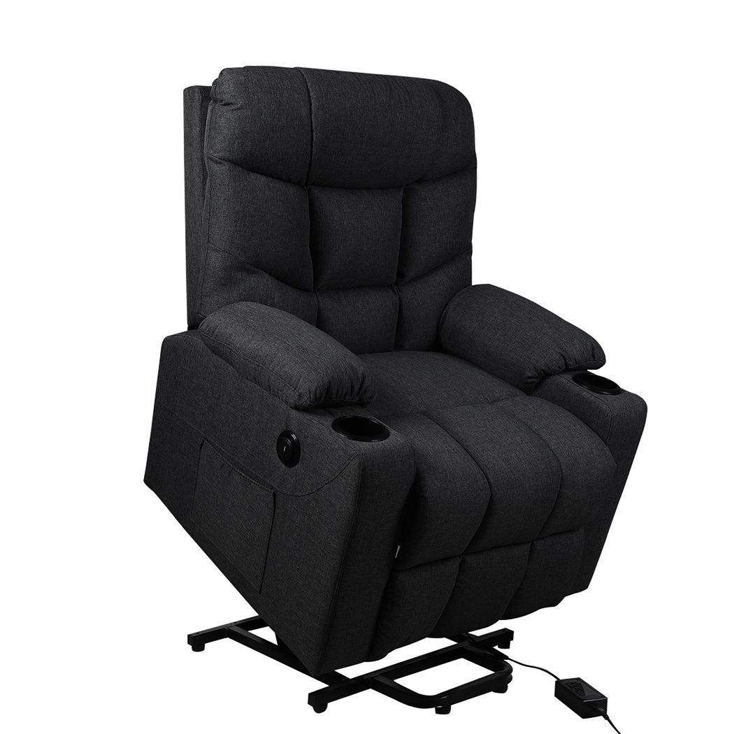 Levede Recliner Chair Electric Lift Black-1864184459591553025