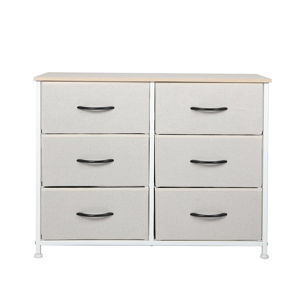 Levede Storage Cabinet Tower Chest Beige-1864183275396927489