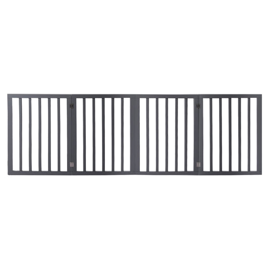 Wooden Pet Gate Dog Fence Retractable Grey 600x 3MM-1864184510149693441