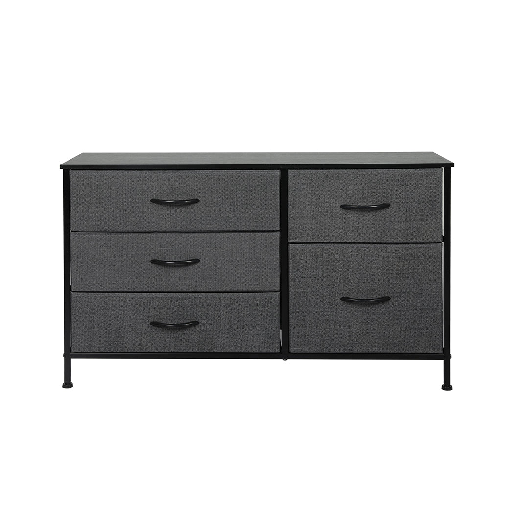 Levede Storage Cabinet Tower Chest Dark Grey-1864183284792168449