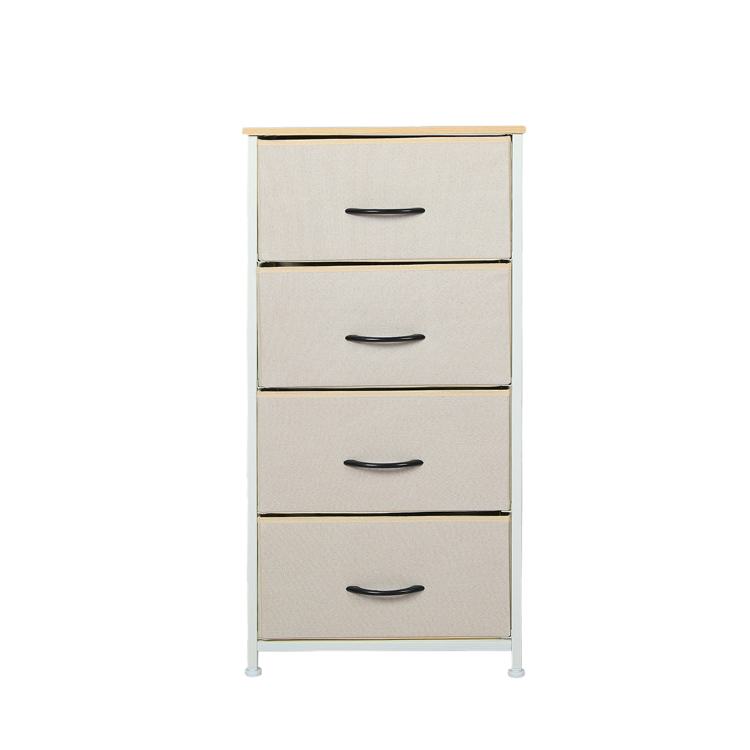 Levede Storage Cabinet Tower Chest Beige-1864183276265148417