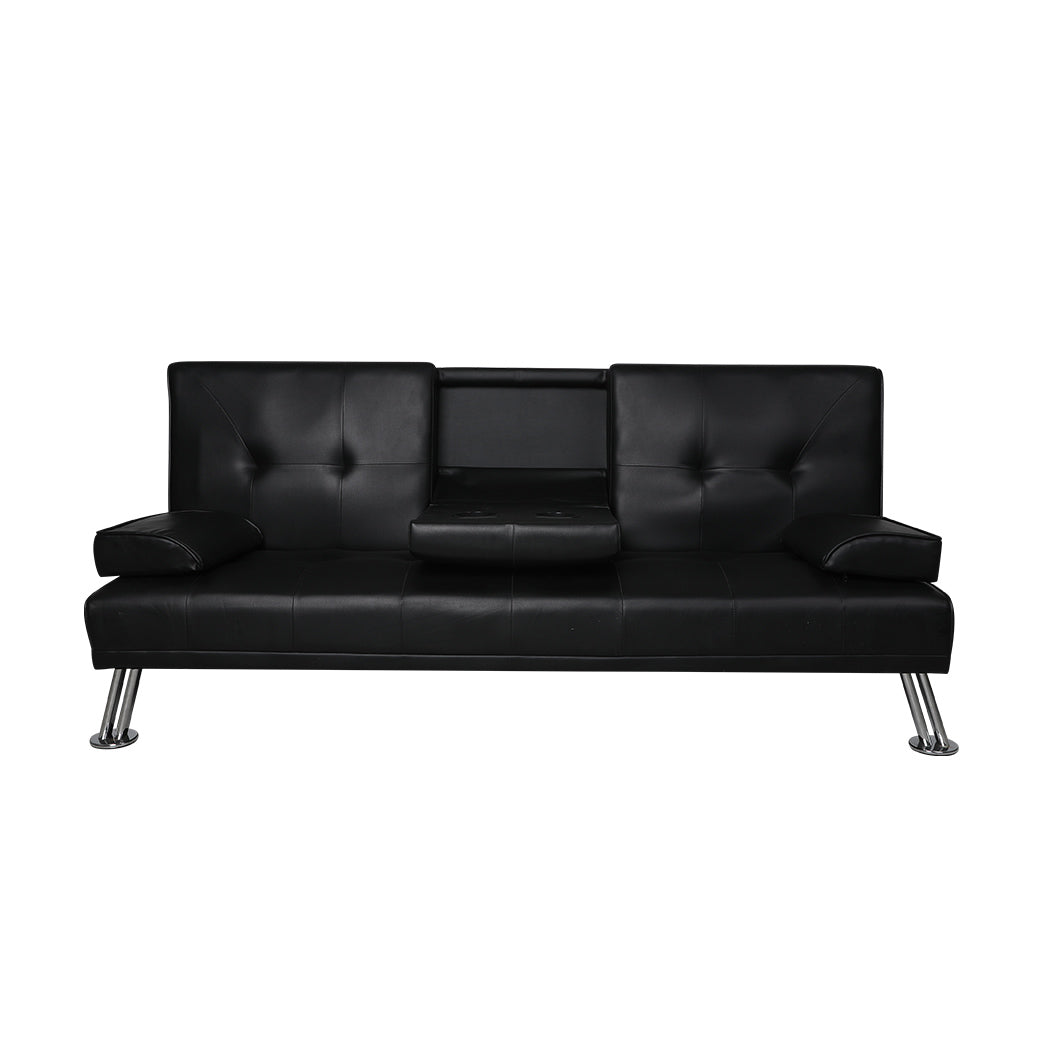 Levede Sofa Bed Adjustable Recliner Black-1864183319172878337