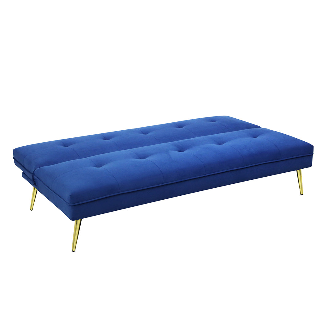 Levede Sofa Bed Convertible Velvet 3 Seater-1869883070950281217