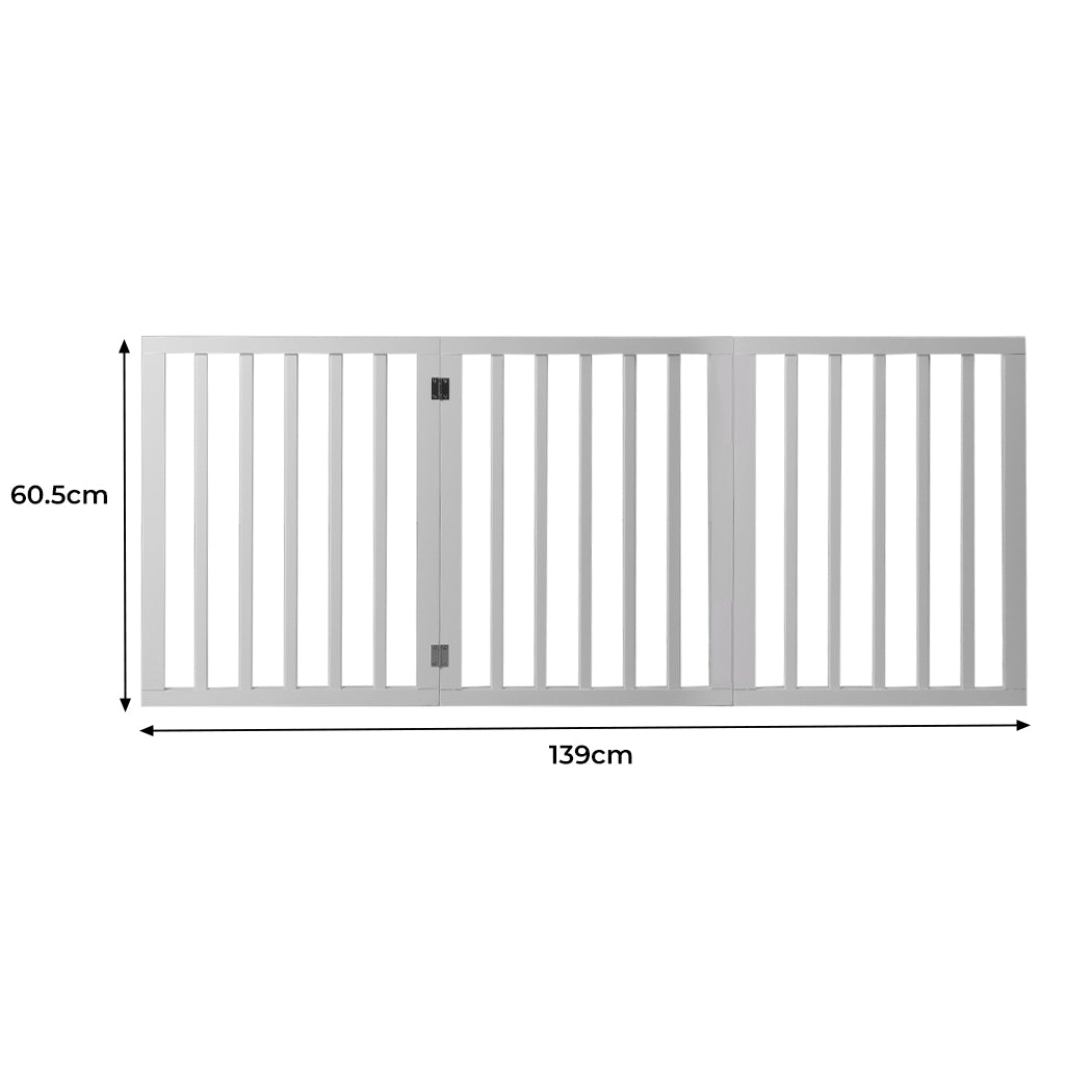 Wooden Pet Gate Dog Fence Retractable White 2000x 3MM-1864184509717680130