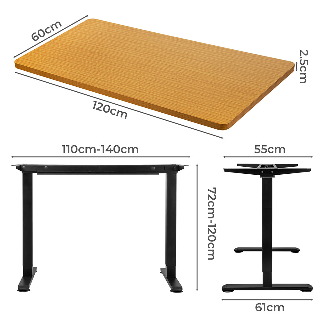 Levede Motorised Standing Desk Adjustable 120cm Natural 800x 1.5MM-1864183326202531842