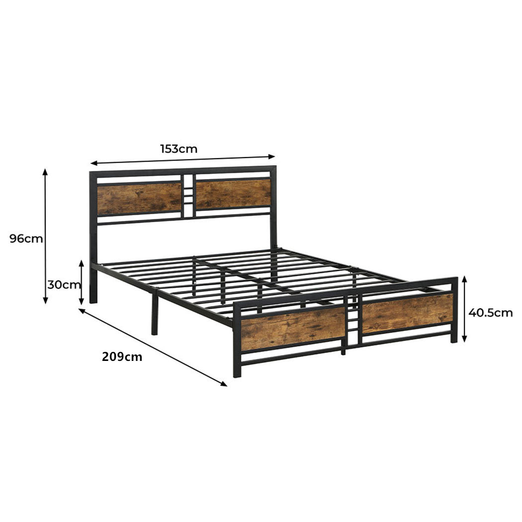 Levede Metal Bed Frame Queen Mattress-1864183189644382210