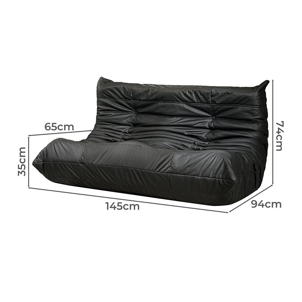 Levede 2 Seaters Floor Sofa Caterpillar Lounge-1864184585500364802