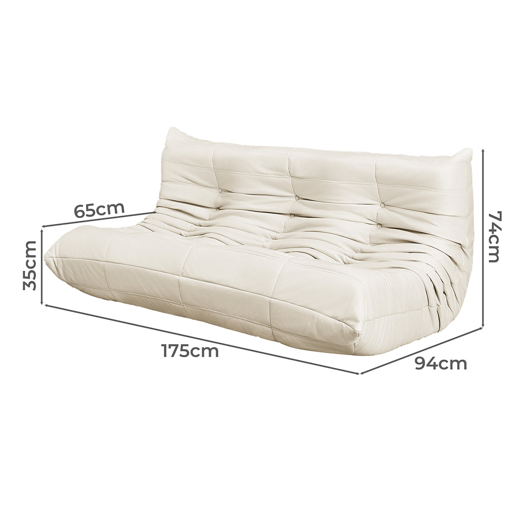 Levede 3 Seaters Floor Sofa Caterpillar Lounge-1864184585642971138