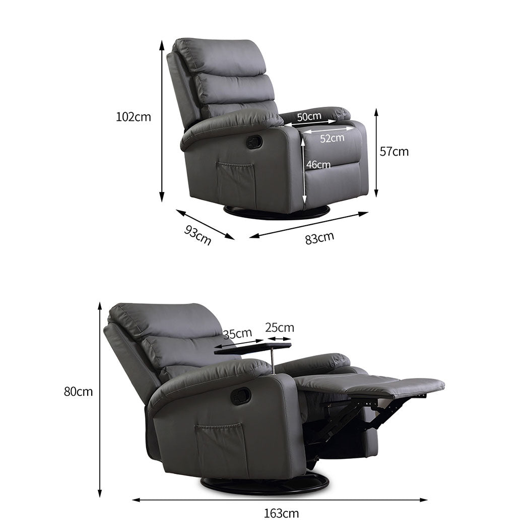 Levede Massage Chair Recliner Chairs Grey-1864184460585603074