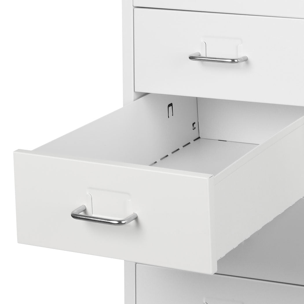 Levede Office Cabinet 8 Drawer Drawers White-1864184250694242307