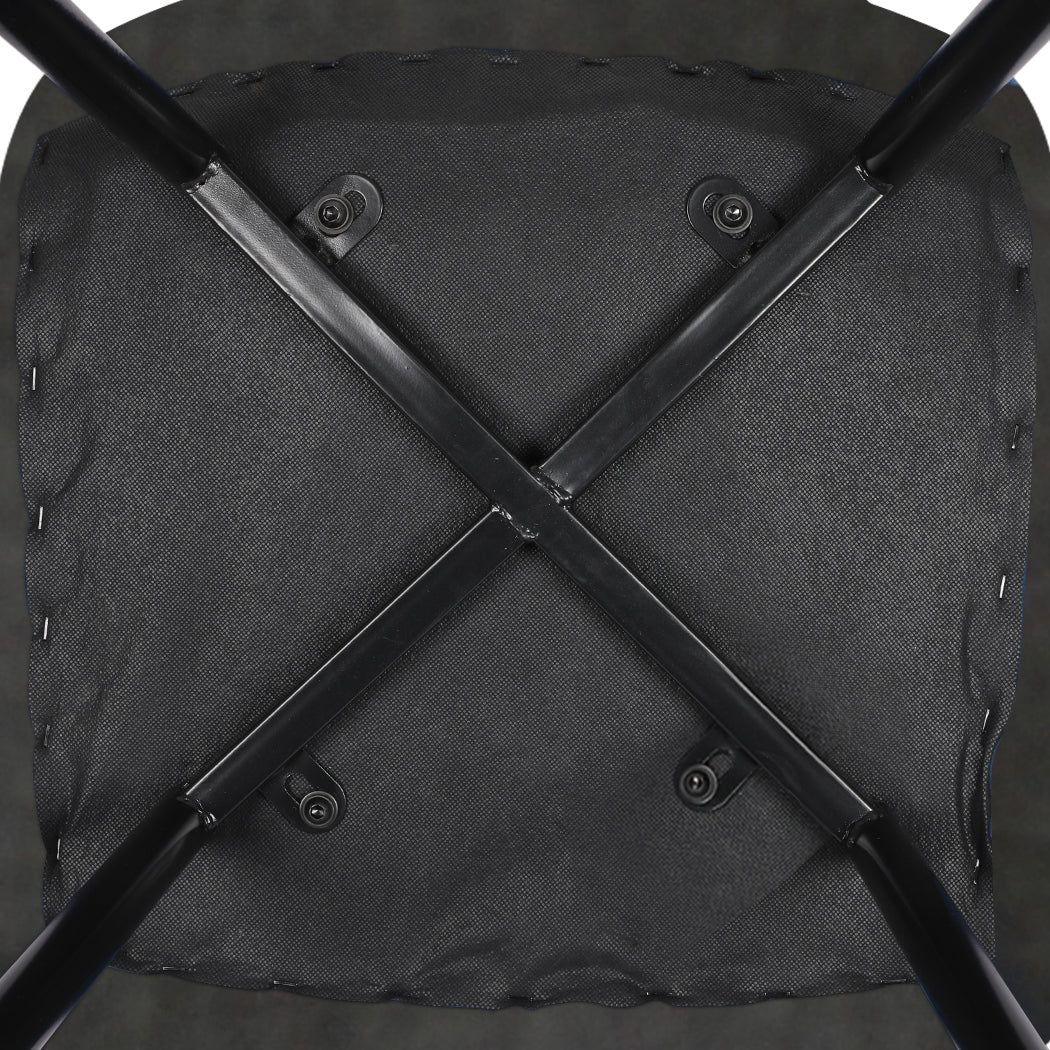 Levede 4x Dining Chairs Kitchen Chair Grey Faux Leather-1864183277758320643