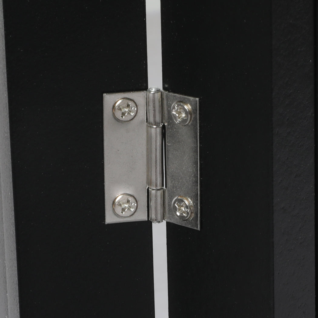 PaWz 4 Panels Wooden Pet Gate Dog Fence Black 600x 3MM-1864184510002892804