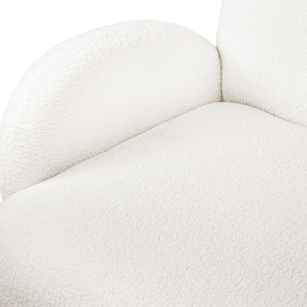 Levede Cloud Sofa 3 Seater Sherpa Fleece White-1869883070216278020