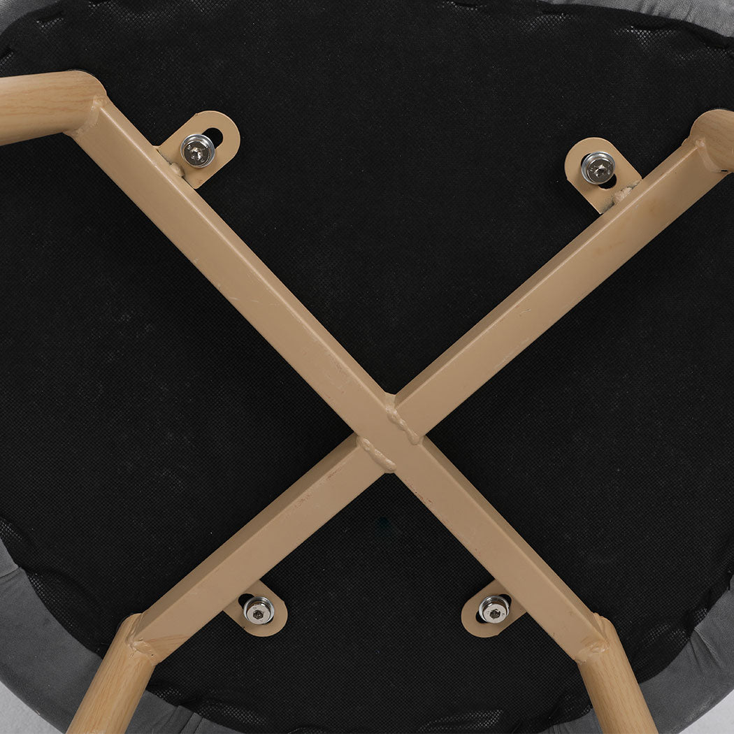 Levede 2x Dining Chairs Seat French Grey-1864183273337524228