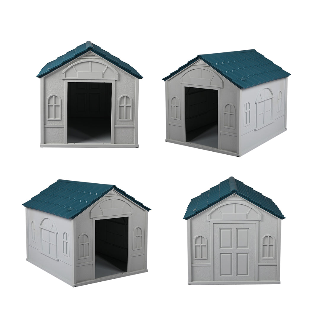 PaWz Dog Kennel Outdoor Indoor Pet Plastic XL Blue-1864184512733384708