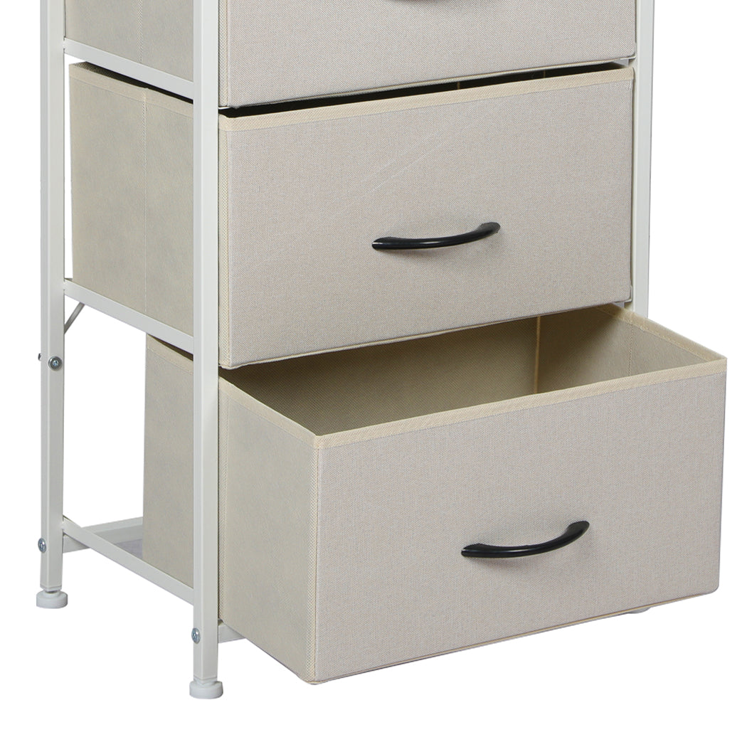 Levede Storage Cabinet Tower Chest Beige-1864183276265148420