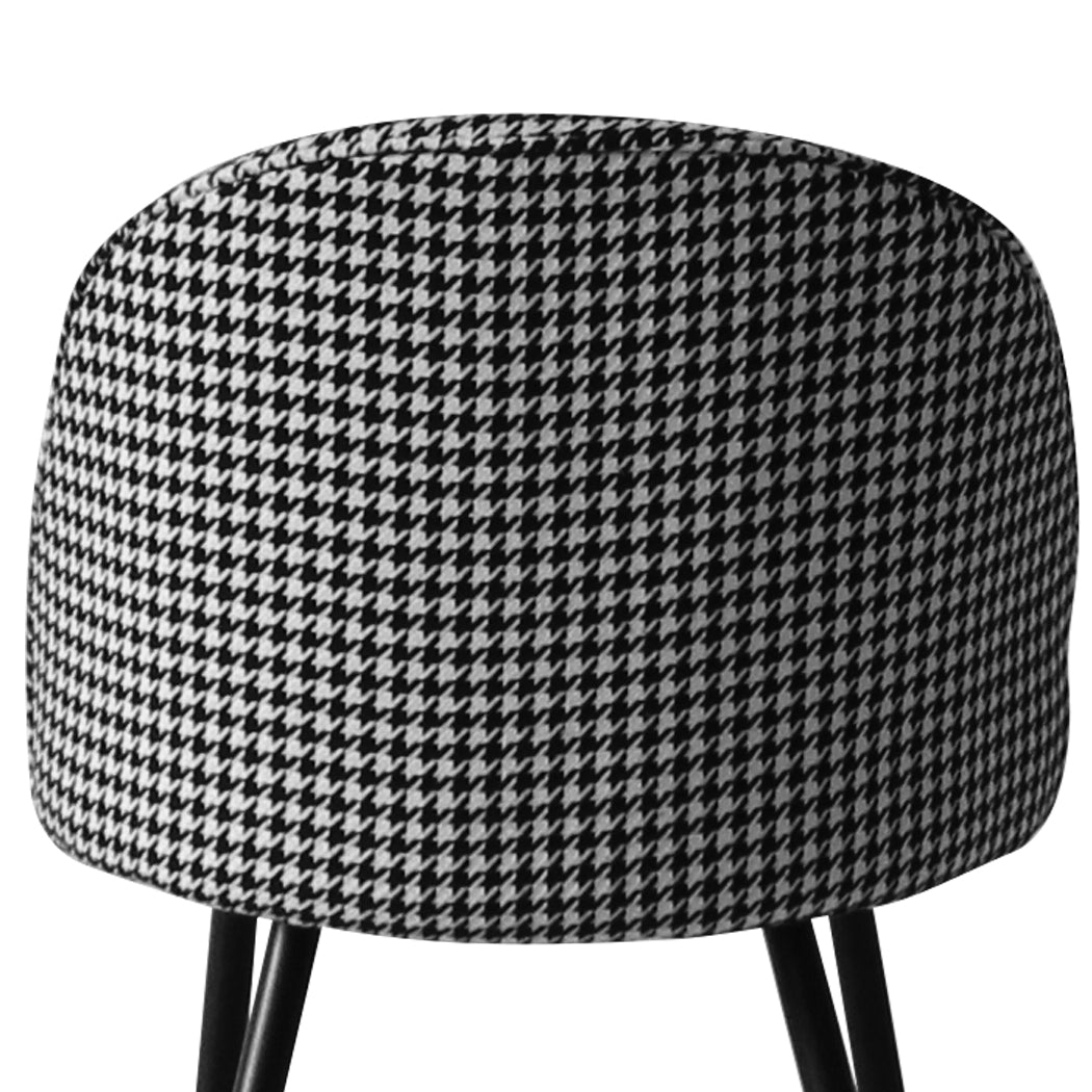 Levede 2x Dining Chairs Kitchen Cafe Black and White-1864183273484324868